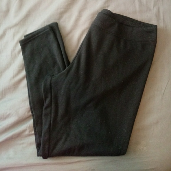 Pants - ❄BLACK PLUS SIZE (INNER FUZZY) LEGGINGS❄